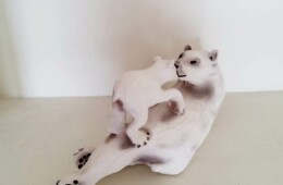 Ceramic Polar Bears- Mother+Cub