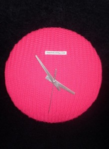 Pink Button Clock Image 1